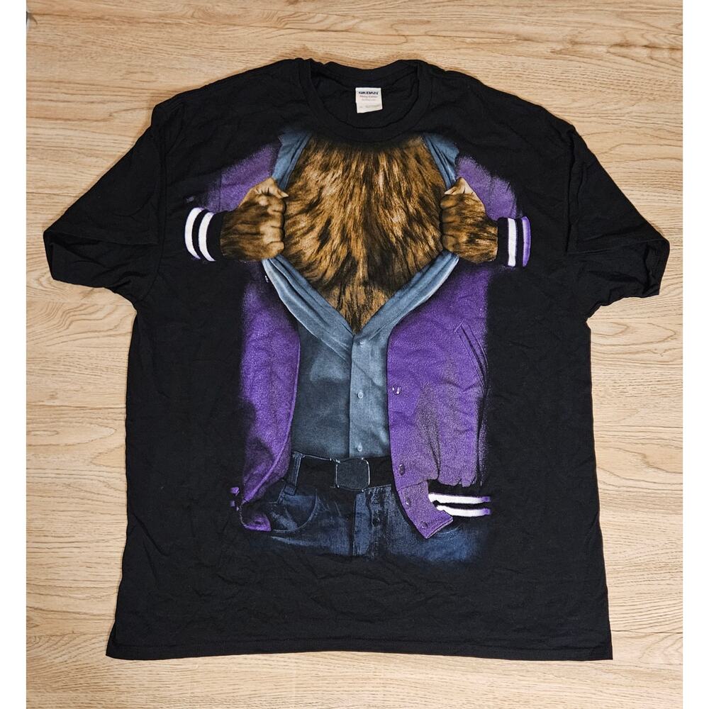 Teen Wolf T-Shirt Werewolf Costume Tee 1980s Movie Michael J. Fox Adult Size XL